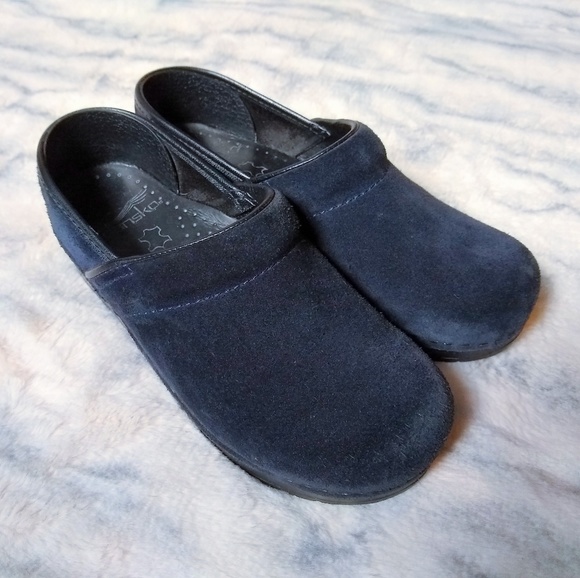 Dansko Shoes - Dansko navy blue suede clogs
